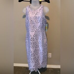 ANTONIO MELANI NWT Lavender Lace Midi Dress Sz 4